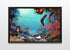 wood framed batfish original painting wall art print
